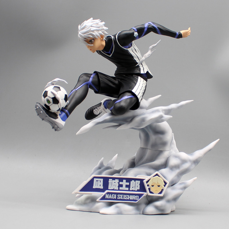 21 ซม. สีฟ้าล็อคตัวเลข Nagi Seishiro ฟุตบอล Action Figurine