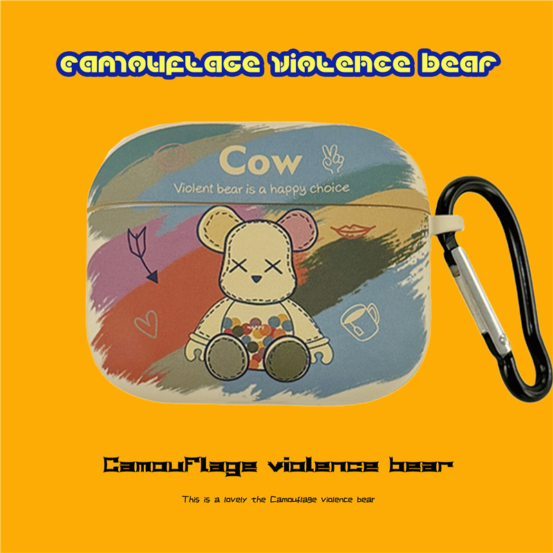 เคสการ์ตูนคุณภาพดีสําหรับ Edifier W260NC หูฟังกล่องชาร์จซิลิโคนป้องกันพร้อมตะขอ