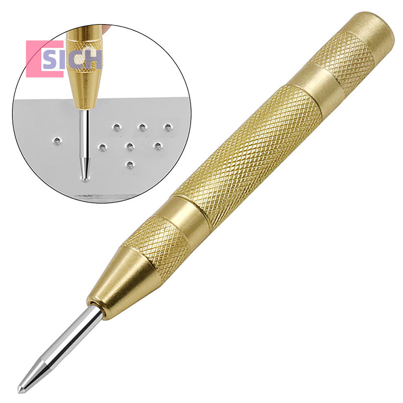 [Sich] ศูนย์อัตโนมัติ Punch Woodworker โลหะ Firing Pin Puncher เจาะรูเหล็ก Window Breaker ฤดูใบไม้ผลิโหลด Dent Mark เครื่องมือใหม่