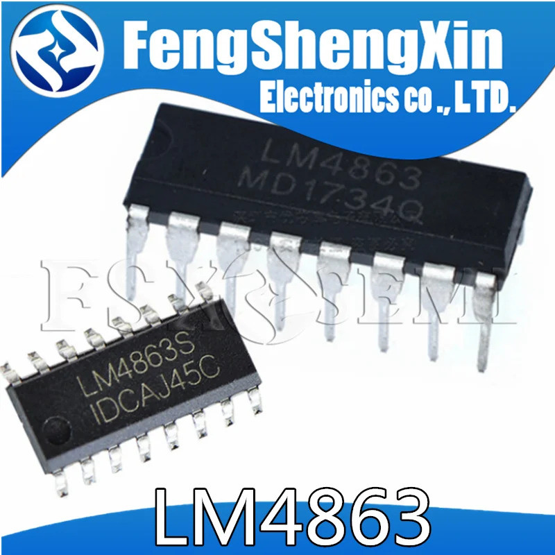 10 ชิ้น/ล็อต LM4863D LM4863N LM4863P LM4863 DIP16 LM4863S SOP16 เครื่องขยายเสียงสองทาง IC