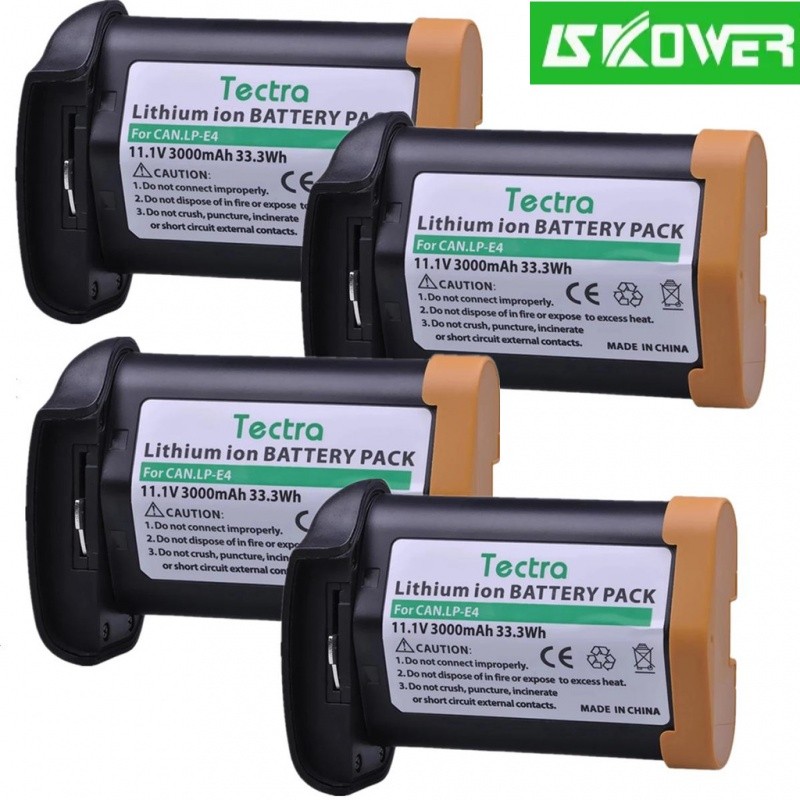 ✿4200มิลลิแอมป์ชั่วโมง LPE4 EOS1DX LP-E4N แบตเตอรี่ Li-Ion แบบชาร์จไฟได้สำหรับ Canon EOS 1D Mark III