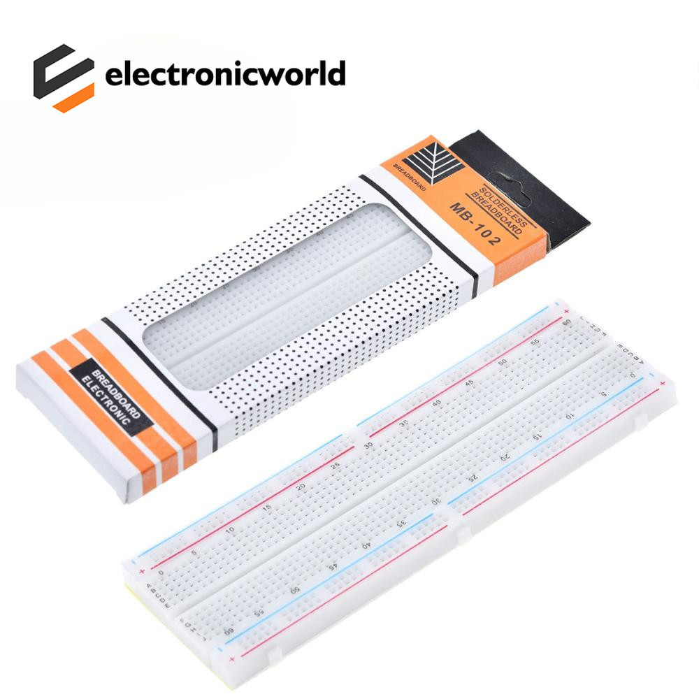 แผ่นเชื่อมต่อทดลอง breadboard 830 หลุม บอร์ด PCB MB-102 MB102 พัฒนาการทดสอบ DIY ชุด