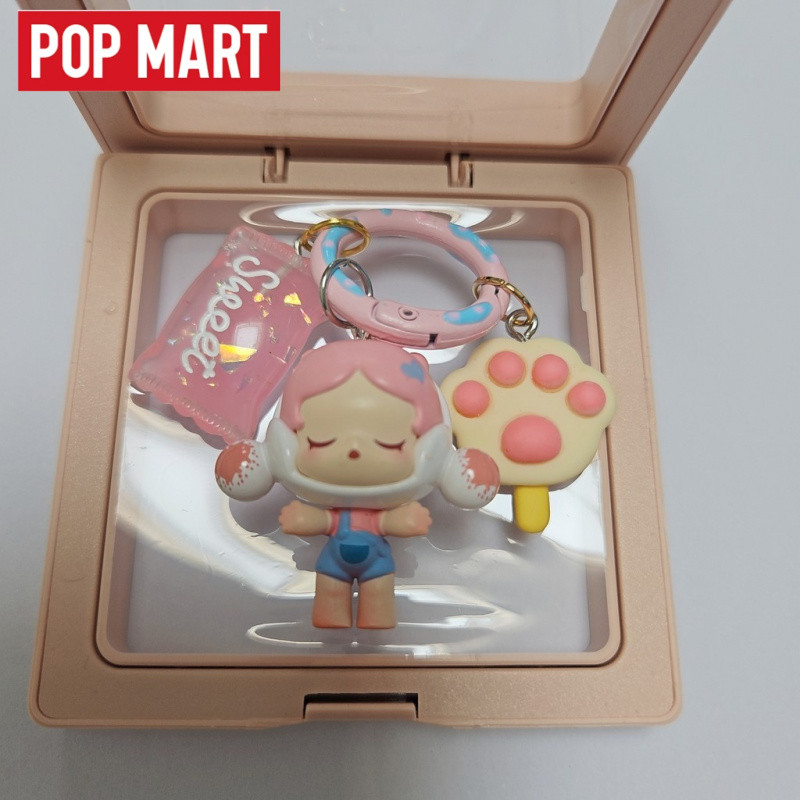 Popbean พวงกุญแจของแท้ popmart พวงกุญแจ crybaby Powerpuff พวงกุญแจของแท้สำหรับรถกระเป๋าแขวนพวงกุญแจ
