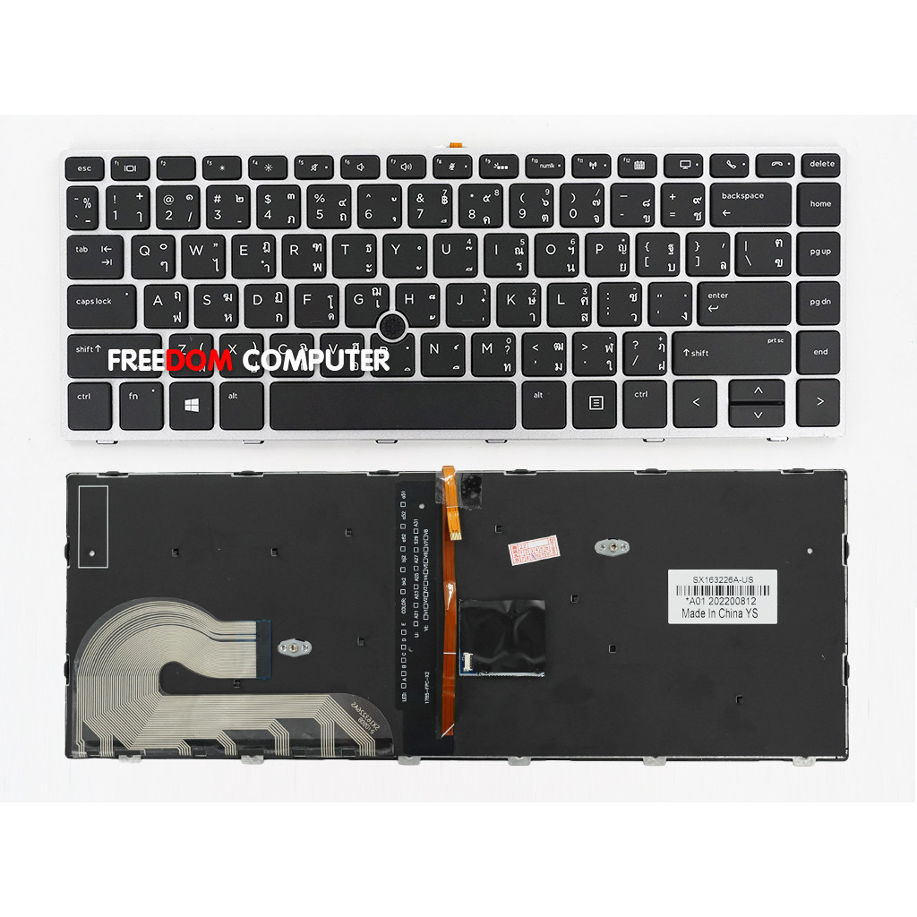 คีย์บอร์ด HP ELITEBOOK 840 G5 840 G6 ไทย อังกฤษ KEYBOARD