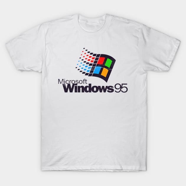 [COD]เสื้อยืด windows classic logo 95 T-Shirtเกาหลี ไซส์ใหญ่ หนาๆ