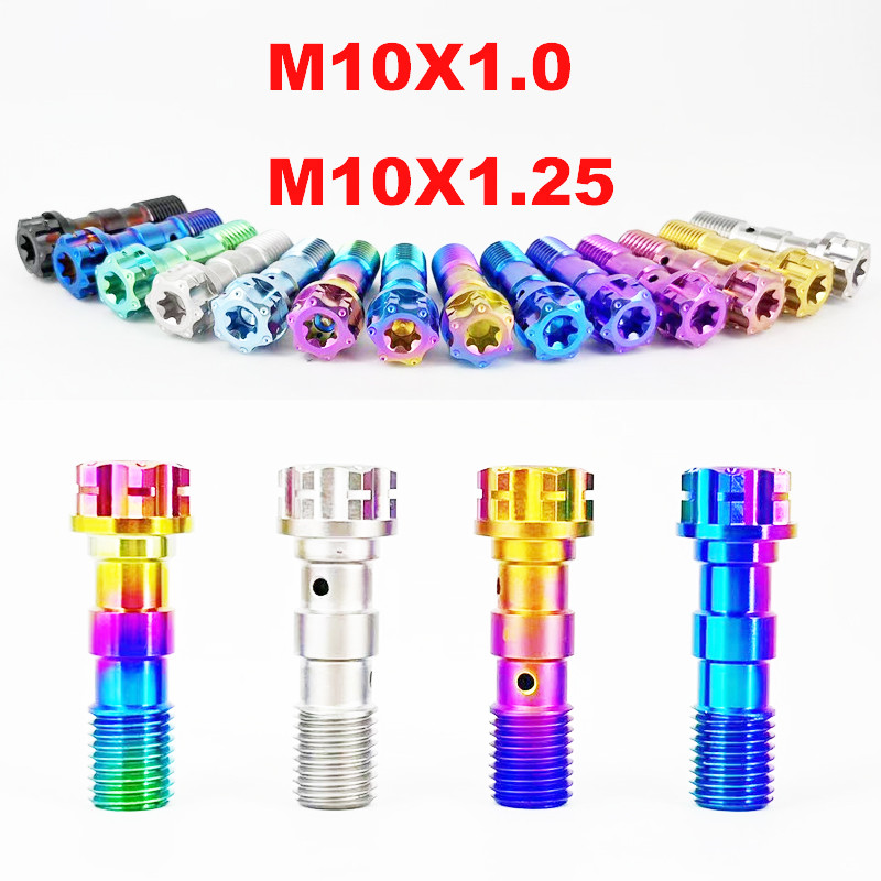 Tc4/gr5 Caliper สกรูรูคู่ M10x1.0P/M10X1.25P Yamaha Tmax 560 NISSIN Kawasaki Z900 ZX6R