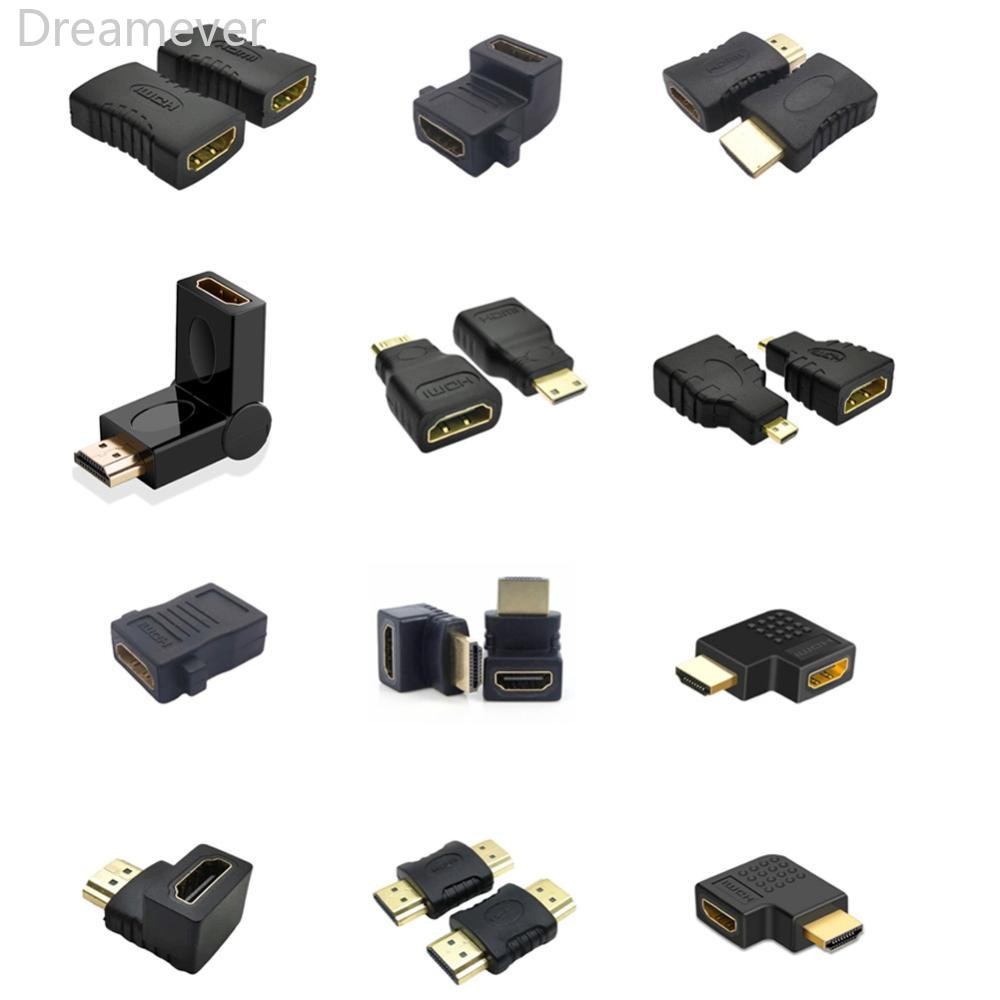 Dreamever อะแดปเตอร์ที่รองรับ HDMI 90 270 องศามุมขวาตัวแปลงชายหญิง 4K HD Connector Mini / Micro HDMI-Compatible Extender E7U6