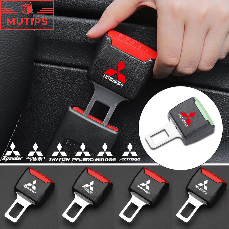 Mitsubishi สําหรับที่นั่งรถยนต์ หัวเข็มขัดนิรภัย ตัวปรับเข็มขัดนิรภัย หัวเสียบตัดเสียงรบกวน หัวเสียบเข็มขัดนิรภัย Xpander Cross Triton Grandis Attrage Mirage Outlander Xforce Pajero Sport ASX