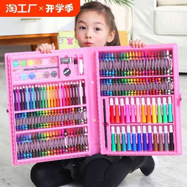 ของเล่นเด็กผู้หญิง ของเล่นเด็กผู้หญิง 5 ขวบ ปากกาสีน้ำสำหรับเด็กกล่องของขวัญดินสอสีเครื่องมือวาดภาพนักเรียนชั้นประถมศึกษาชุดวาดภาพศิลปะปากกาสีอนุบาลปากกาสีล้างทำความสะอาดได้วันเกิดเด็กชายและเด็กหญิง61ของขวัญวันเด็ก12สี
