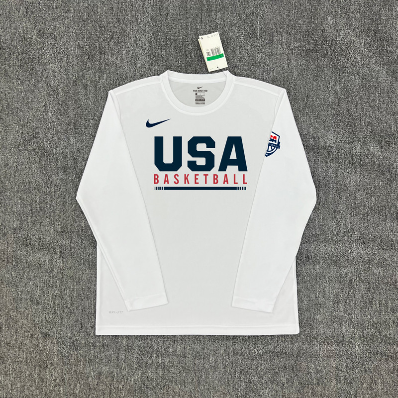 Usa Dream Team Mens Basketball Training Uniform American Team Olympic Jersey Quick-Drying Short Sleeve T-Shirt Warm-Up Sports Shooting Appearance