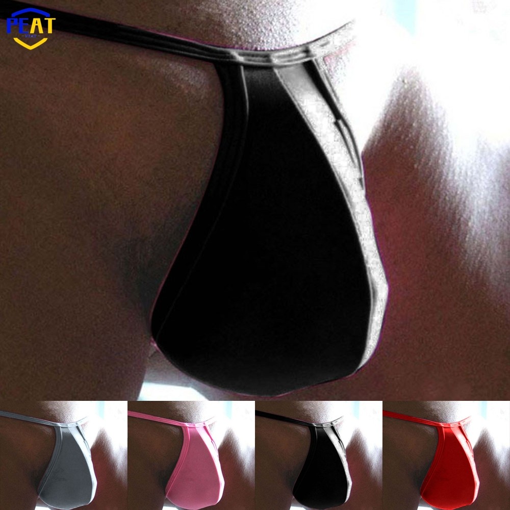 [PEAT] กระเป๋าหายใจยืดจีสตริงเซ็กซี่สําหรับผู้ชายชุดชั้นในจ็อกสแตรป T-back