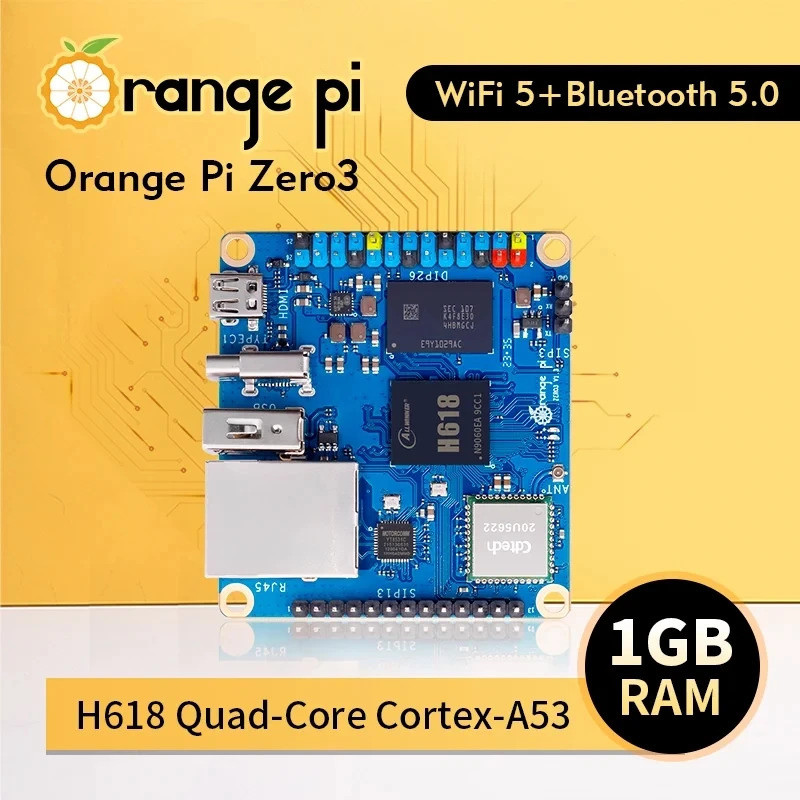 [In stock] Orange Pi Zero 3 1GB RAM DDR4 Allwinner H618 WiFi Bluetooth BLE Mini PC Orange Pi Zero3 D