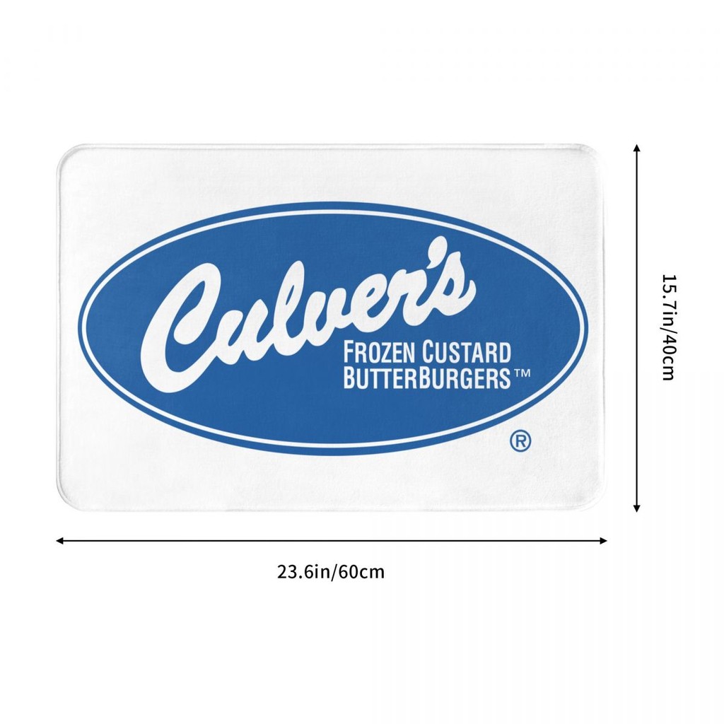 Culvers ร้านอาหารโลโก้ห้องน้ําสักหลาดพรมปูพื้นห้องน้ําห้องส้วมเสื่อเท้ากันลื่นทางเข้าประตูดูดซับน้ํา