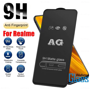 AG ฟิล์มกระจก9D Realme 5i C11 2021 C20 C35 4G C55 9i 6 Pro 8i Realme 10 11 12 C67 C53 ฝาครอบเต็มรูปแบบโค้ง การป้องกันดว