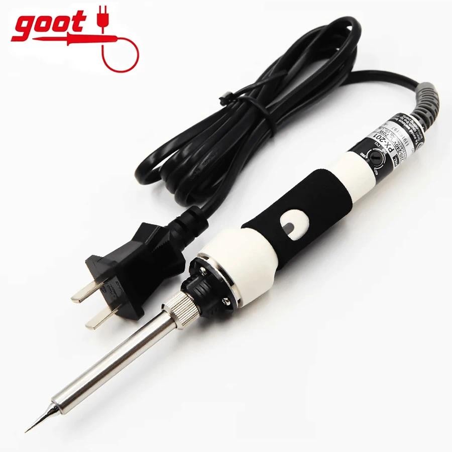 ญี่ปุ่น GOOT PX-201 เหล็กเชื่อมควบคุมอุณหภูมิ 220V เครื่องทําความร้อนเซรามิกไร้สารตะกั่ว