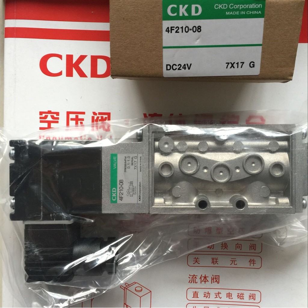 Xikaili CKD Pioneer ประเภท 5-ผ่านวาล์ว 4F210-08-DC24V 4F220-08-AC220V 4F230-10