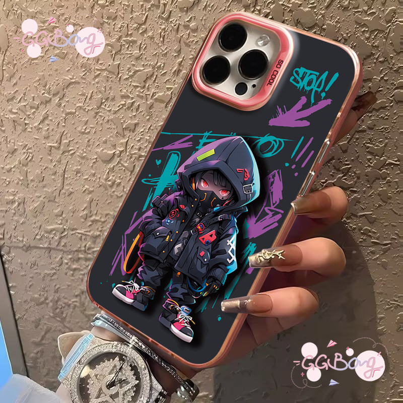 ภาพวาดสีน้ำมันคู่รัก เด็กชายมังกรสุดเท่ ปกหรูหรา เคสไอโฟน13 11 15 XR 12 14 Pro Max 7Plus X XS Max 7 8 15 14 Plus SE เคส