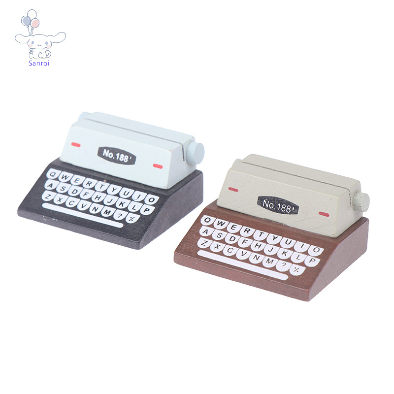 [San] 1 PC 1:12 Dollhouse Miniature เครื่องพิมพ์ดีดแคชเชียร์เครื่องพิมพ์ดีดตุ๊กตาตกแต่งของเล่น POP