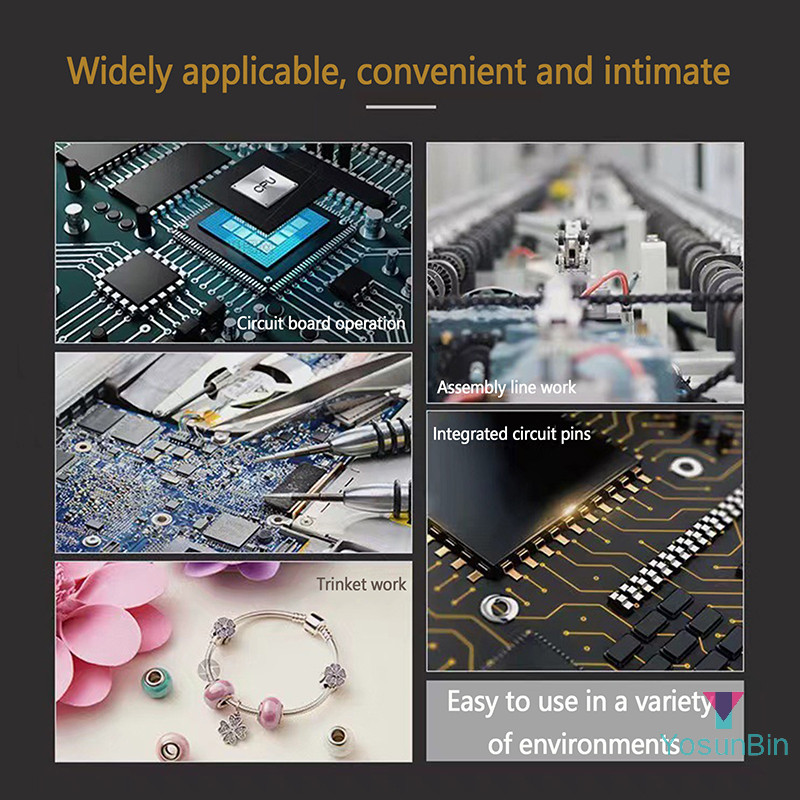 Yosunbin] 1 PC เครื่องมือซ่อมนาฬิกา Antistatic แหนบคาร์บอนไฟเบอร์ตรง El ที่จับพลาสติกติดตั้งแหนบทํางานสําหรับช่างซ่อมนาฬิกาใหม่
