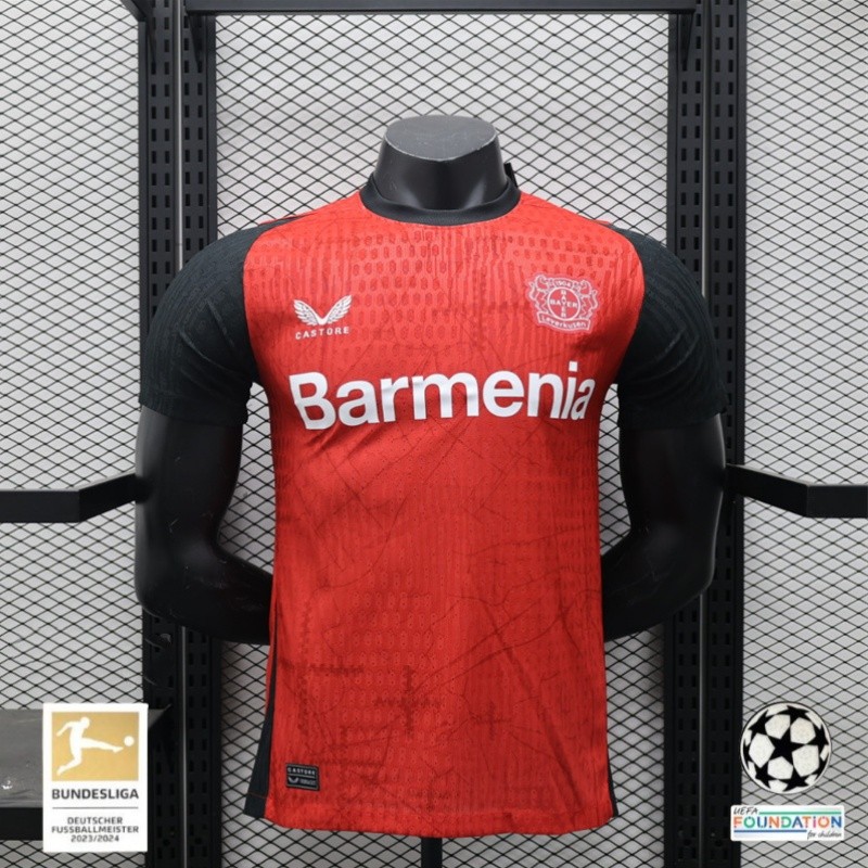 ผู้เล่น ฉบับที่ 2024/25 Bayer 04 Ladkusen Home Football Jersey และ Shiirt S-2XL,สามารถเพิ่มชื่อและหมายเลขของคุณได้