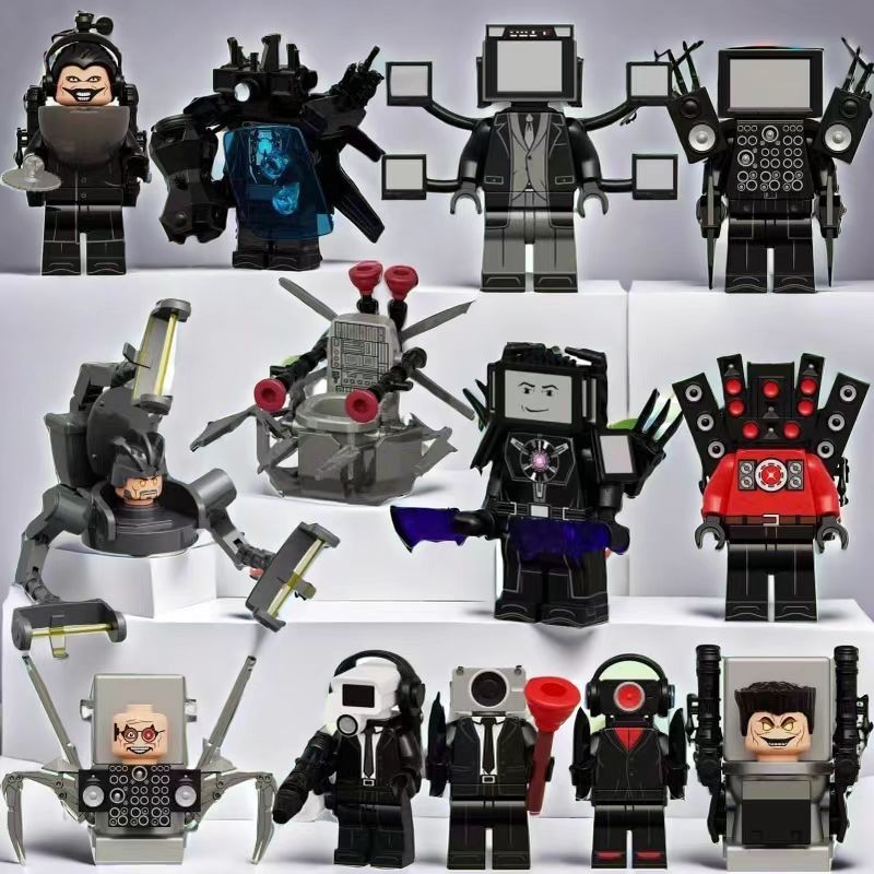 เข้ากันได้กับ Lego Toilet Man vs Monitor Doll Titan Speaker Man เข้ากันได้กับ TV Man Lego Toilet Man