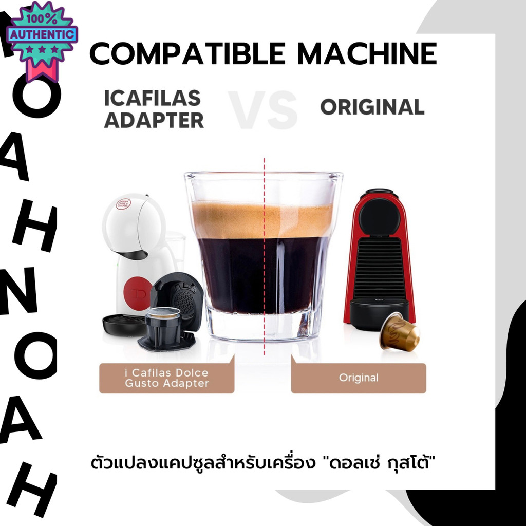 ตัวแปลงแคปซูลกาแฟ Nespresso สำหรั Dolce Gusto รุ่น XS & Genio S - Capsule Adapter For Nespresso Caps