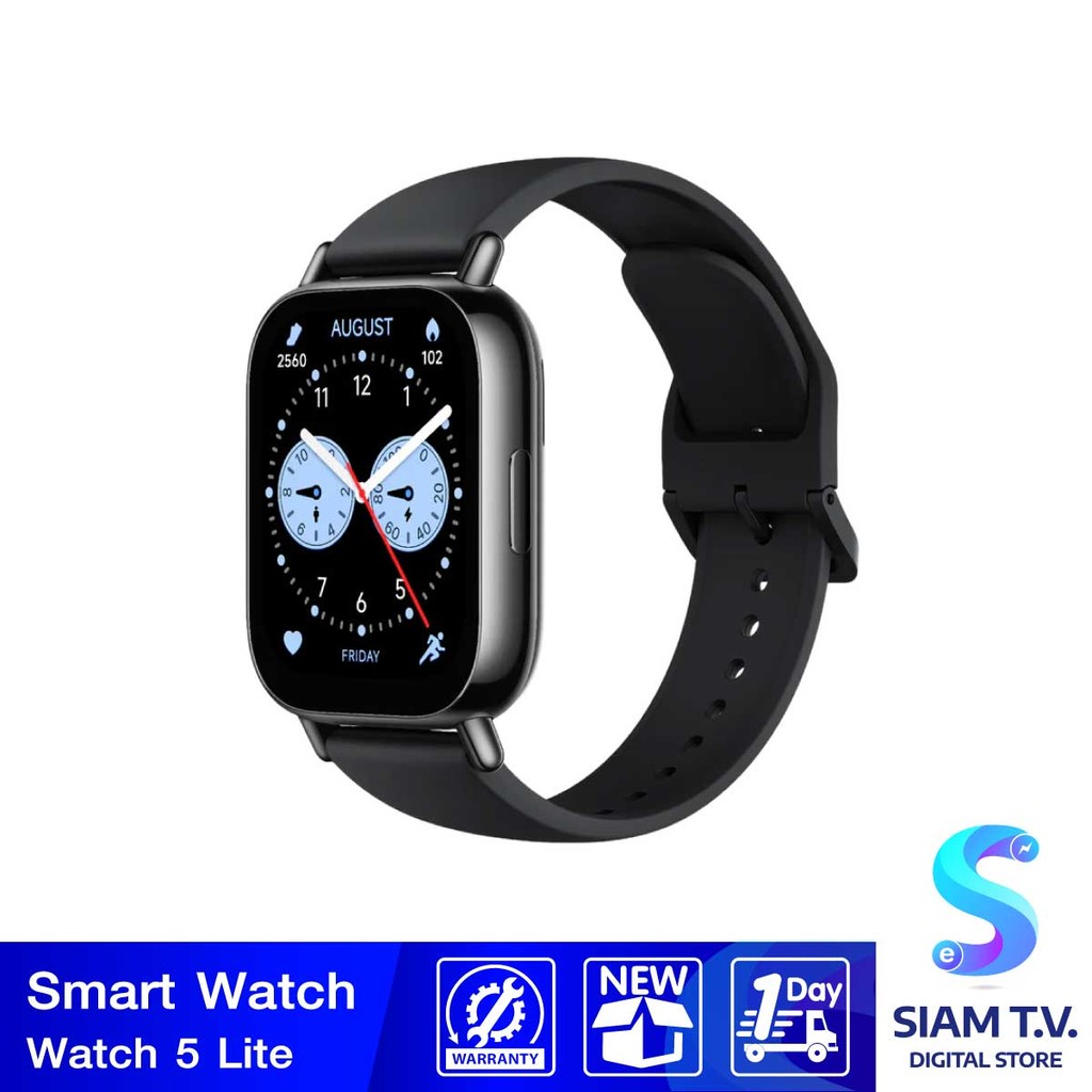 Watch 5Lite นาฬิกาสมาร์ทวอทช์ คุยโทรศัพท์ผ่านนาฬิกาได้  (Black) โดย สยามทีวี by Siam T.V.