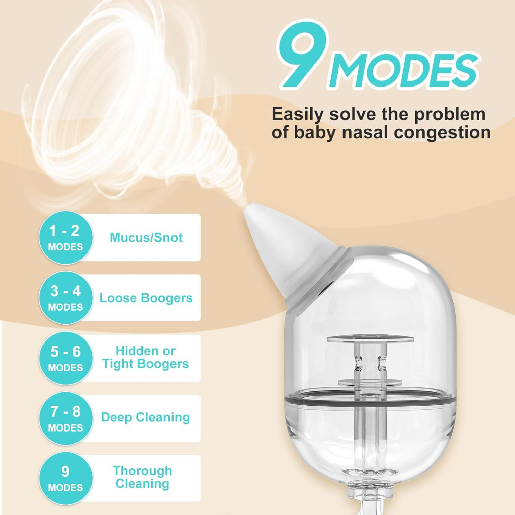 Dr.isla ที่ดูดน้ำมูกเด็ก เครื่องดูดน้ำมูกอัตโนมัติ ปรับแรงดูดได้ 68Kpa แรงดูด9เกียร์ ซอฟต์ พร้อมดนตรี LED U92 - รูปที่ 5