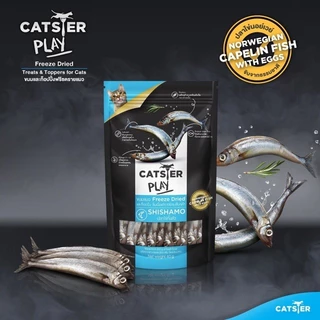 CATSTER PLAY ขนมแมว Freeze Dried และท็อปปิ้ง ชิ้นเนื้อแท้ๆ 100% ขนาด 40 กรัม