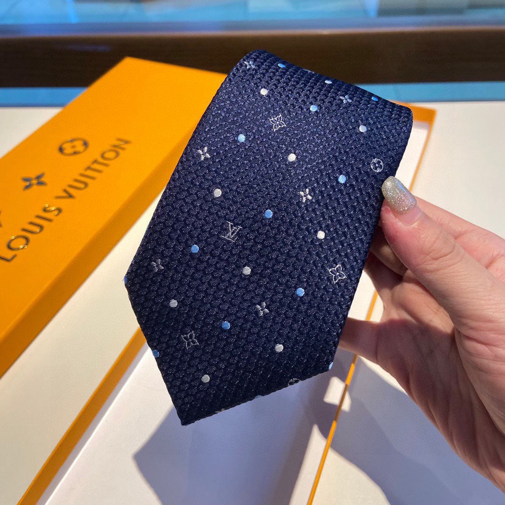 Retro Silk Tie Men LV & FF ธุรกิจอย่างเป็นทางการ Tie กล่องของขวัญงานแต่งงานของขวัญ Work Tie รุ่นแคบ