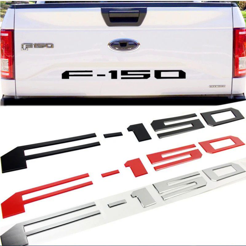 Built-in Font Tailgate Badge Emblem Sticker 3D Car Tuning For Ford F150 F-150 Rear Trunk Letters Nam