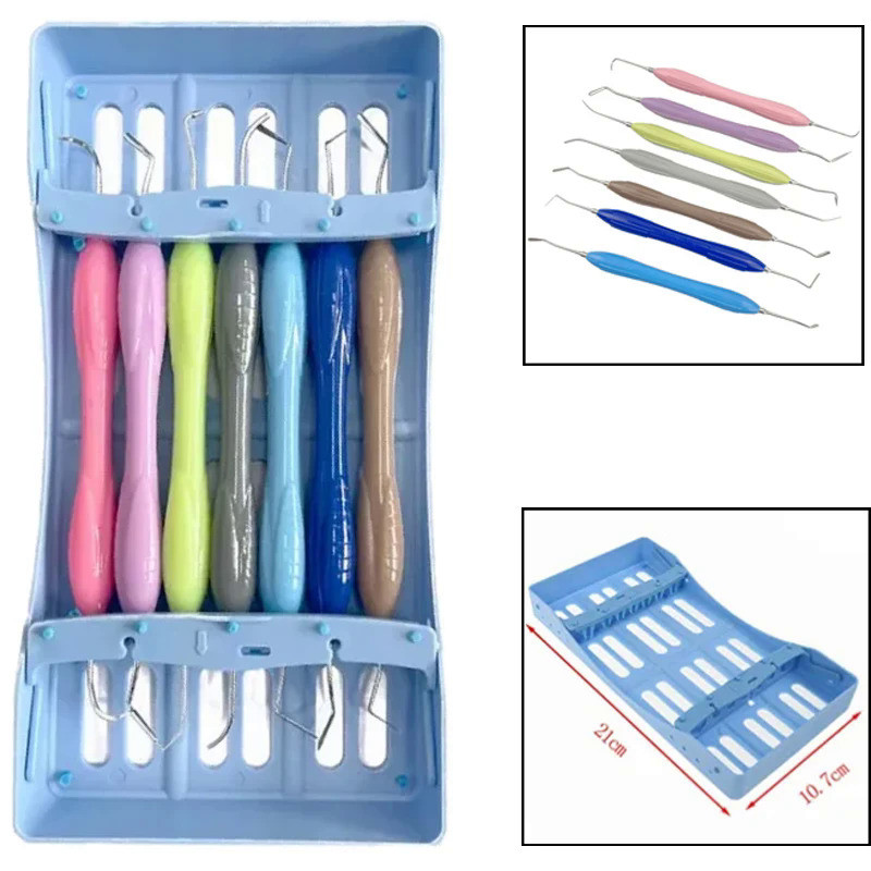 7PCS Dental Composite Resin Filling Spatula Aesthetic Restoration Resin Filler Restoration Instrumen