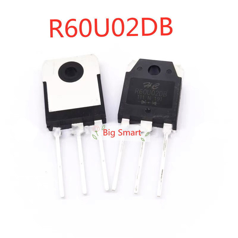2 ชิ้น 5 ชิ้น R60U02DB 60A 200V TO-3P ไดโอดการกู้คืนอย่างรวดเร็วเข้ากันได้กับ 60FU020