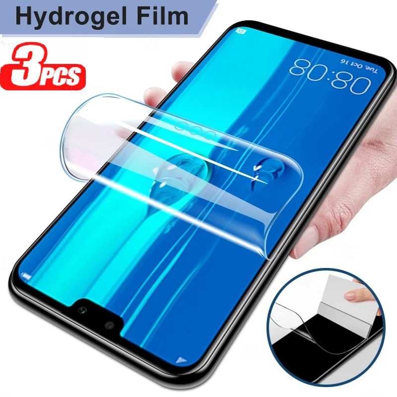 Xiaomi PocoX6 PocoX5 PocoX3 3 ชิ้น 600D HD Clear Soft Hydrogel ฟิล์มสําหรับ Xiaomi Poco X6 X5 X4 X3 Pro Neo NFC GT 5G X2 Anti-Fingerprints Anti Blue Light โทรศัพท์ป้องกันหน้าจอ