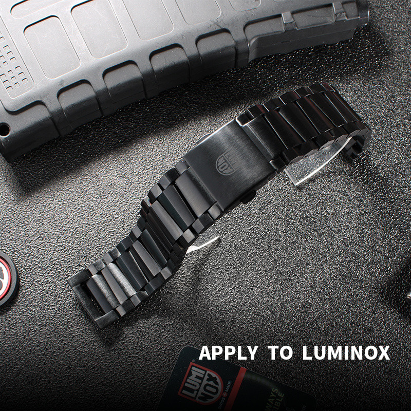 นำไปใช้กับ LUMINOX สายนาฬิกาสแตนเลส 23mm สำหรับ6421 6422 F-117