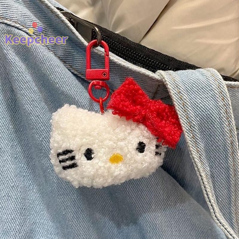 [Keepcheer] Hello Kitty ตุ๊กตาพวงกุญแจ Kawaii อะนิเมะ Sanrio กระเป๋าเป้สะพายหลังจี้ Ch น่ารักนุ่มตุ๊กตาตุ๊กตาพวงกุญแจสําหรับเด็กของขวัญวันเกิด [ใหม่]