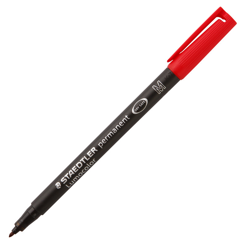 Staedtler ปากกาเขียนแผ่นใสลบไม่ได้ 1.0 มม. แดง 317-2