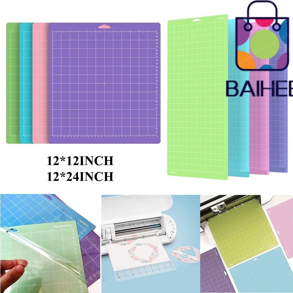 Baihee แผ่นรองตัด, กาว Cameo Silhouette, แบบพกพาหนาสต็อกการ์ด PVC Strong Grip เปลี่ยนเสื่อสําหรับ Cricut หัตถกรรมเย็บ