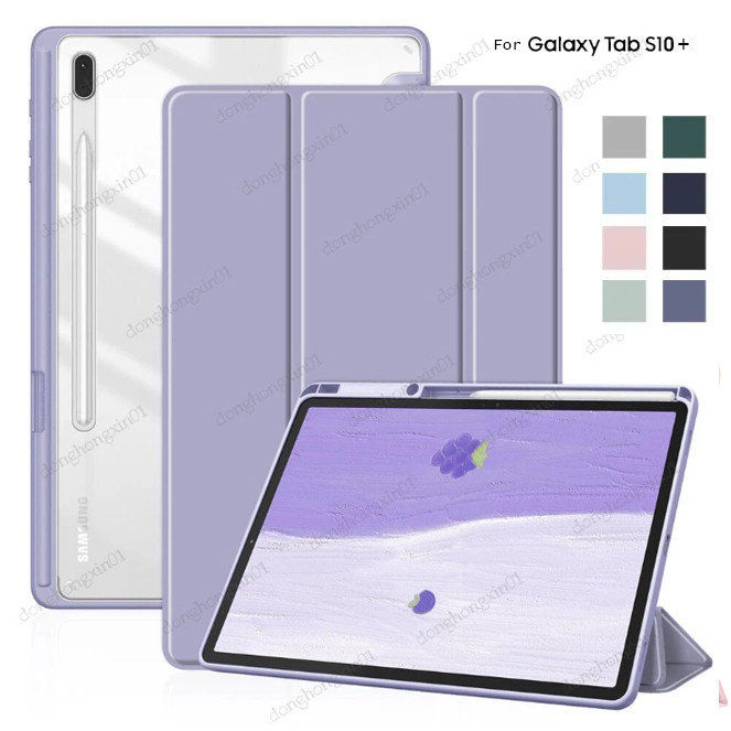 SAMSUNG สําหรับsamsung Galaxy Tab S10 Plus S10+ X820 X826B A9 Plus S9 FE Plus S8 Plus S7FE Plus S6 Liteฝาครอบพร้อมที่ใส่ดินสอPUปลอก