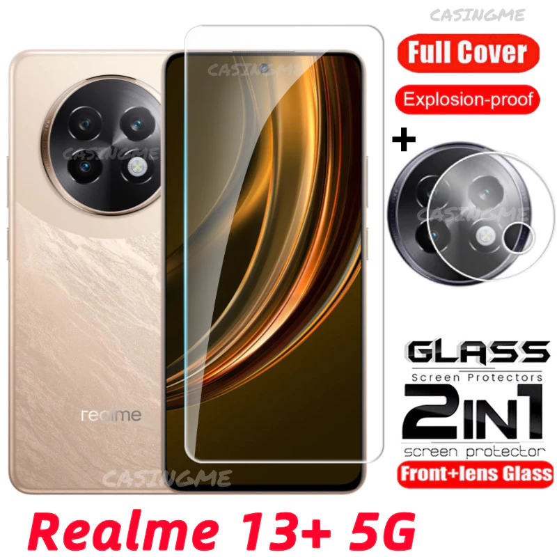 Realme 13 (Realme13+) 2024 ฟิล์มกระจกนิรภัยหน้า/หลัง/เลนส์ สําหรับ Realme 13X 4G/5G, เลนส์กล้องป้องกันหน้าจอ