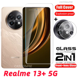 Realme 13 (Realme13+) 2024 ฟิล์มกระจกนิรภัยหน้า/หลัง/เลนส์ สําหรับ Realme 13X 4G/5G, เลนส์กล้องป้องกันหน้าจอ