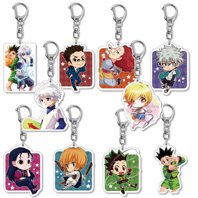 สินค้าใหม่ Full-Time Hunter Animation Merchanting Qiya จี้พวงกุญแจอะคริลิครุ่น Q