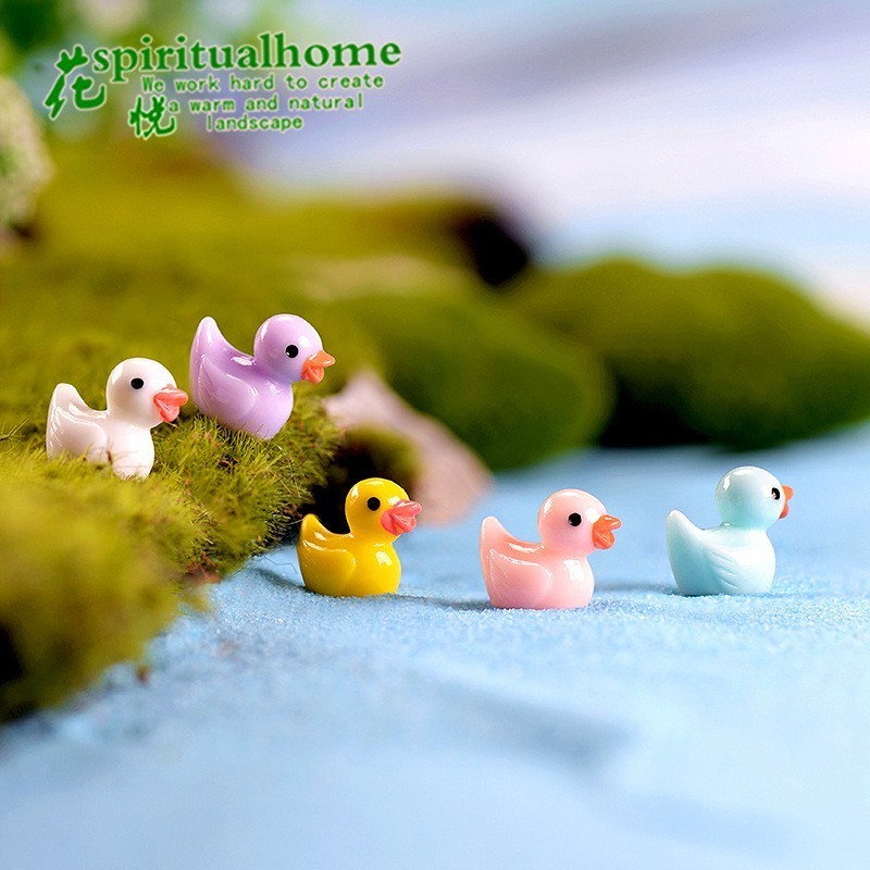 พร้อมส่งในไทย! ตุ๊กตาจิ๋ว เป็ดหลากสี  – ตกแต่งสวนถาด/เค้ก/บ้าน DIY ใช้งานสะดวก G2920 ราคา ถูกที่สุด ดีลบีเคเค แกลเลอรีภาพที่ 4