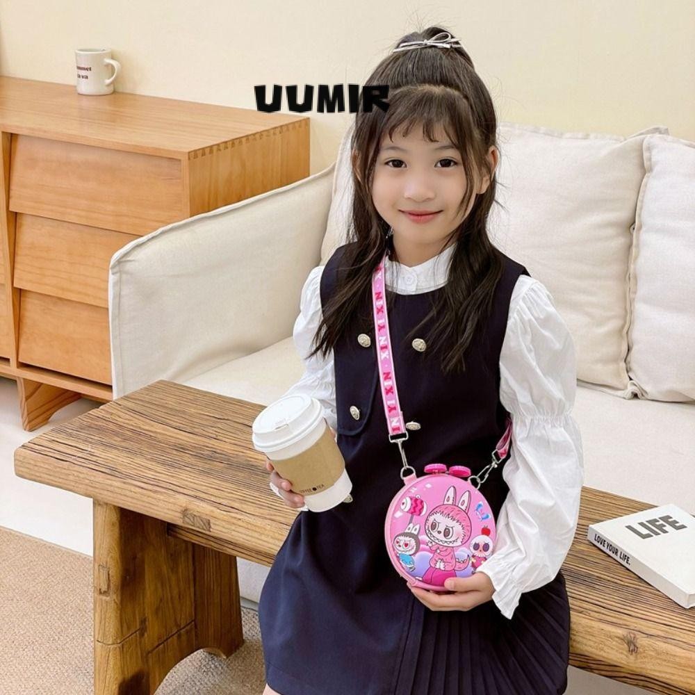 Uumir Labubu กระเป๋าสะพายข้าง, กระเป๋าใส่เหรียญลายการ์ตูน Sanrio, แฟชั่นน่ารัก Mini POP MART กระเป๋าสะพายสําหรับเด็ก