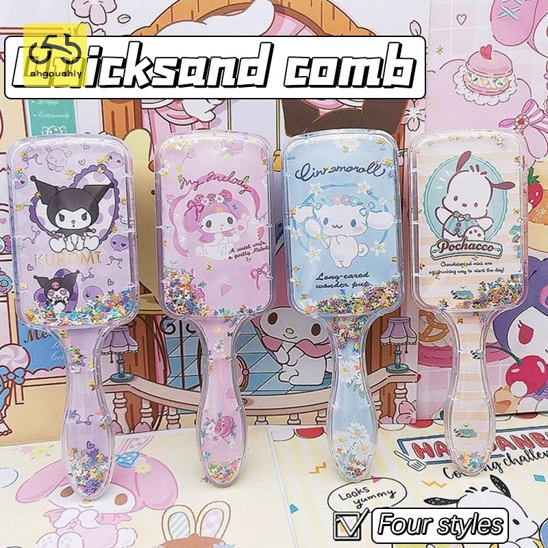 [Shgoushiy] การ์ตูน Sanrio Air Cushion หวี Kuromi Cinnamoroll MyMelody อะนิเมะสาว Kawaii หวีการ์ตูนสแควร์นวดหวีอุปกรณ์เสริม TH