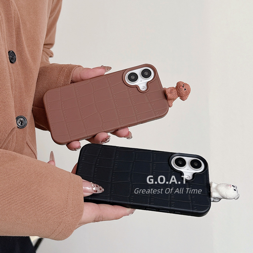 Goat ตุ๊กตาแฟชั่นและน่ารักสําหรับ iPhone 16 11 15 14 13 12 Pro Max iPhone 14 15 16 plus soft Case ป้องกัน anti-drop ปกหลังกรณี