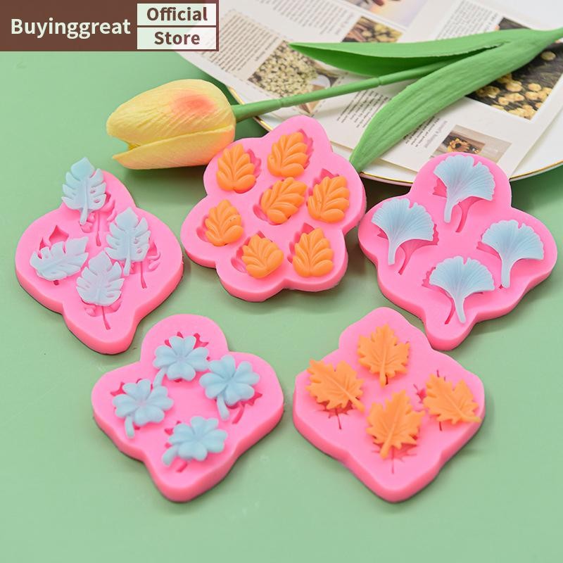 Tst Tropical Ginkgo Palm le Leaf Monstera แม่พิมพ์ซิลิโคนช็อกโกแลต Candy Fondant Mould DIY Clay เรซิ่นชุดเค้กตกแต่งเครื่องมือ SG
