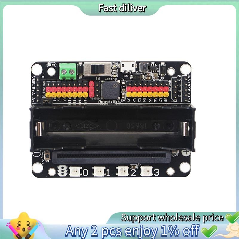 Hj-micro: บอร์ดขยายบิต Robotbit V2.0 รองรับการเขียนโปรแกรมออฟไลน์ Makecode สําหรับ Micro:bit บอร์ดขย