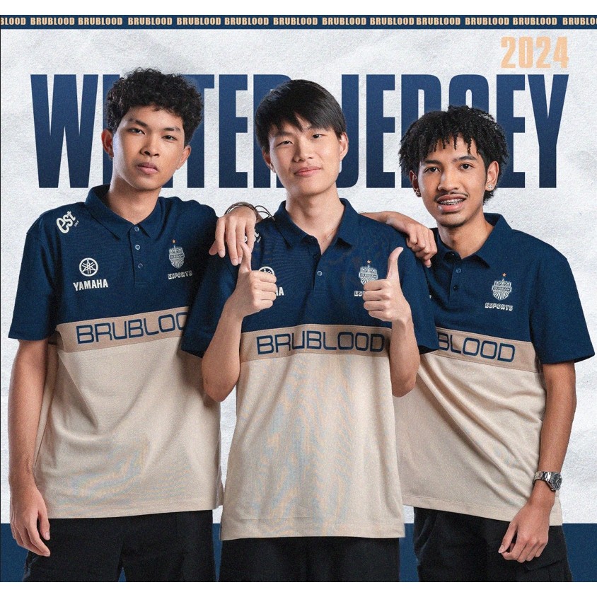 เสื้อแข่งบุรีรัมย์ E-SPORTS Winter 2024 สีเบจ ล่าสุด ไม่จํากัดเพศ เสื้อยืดเต็มความร้อนระเหิดเสื้อโปโ