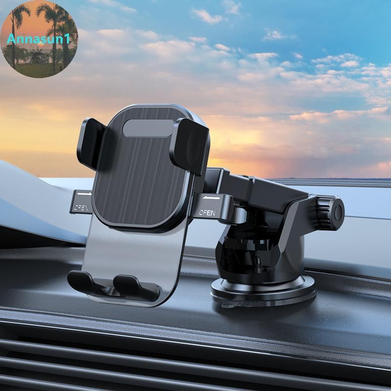 Annasun Car Mount Gravity Lock เข้ากันได้อย่างกว้างขวางพร้อม Vent Dashboard ถ้วยดูดโทรศัพท์มือถือนําทาง Mount และอุปกรณ์เสริม TH